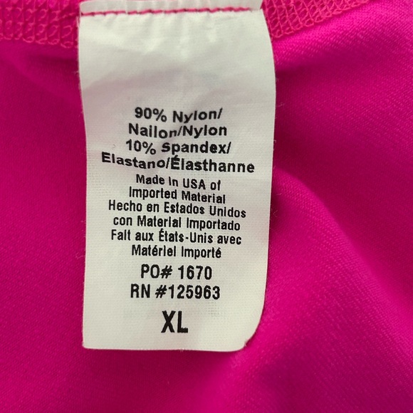 ♠️Kate Spade x 🪷Beyond Yoga size XL pink peplum zip up top with bow detail - Picture 2 of 5